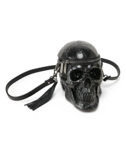 Grave Digger Totenschädel Handtasche KILLSTAR -Halloween Kostüme Rabatte killstar grave digger totenkopf handtasche killstar grave digger skull handbag gothic accessoire 50914 03