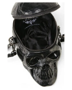 Grave Digger Totenschädel Handtasche KILLSTAR -Halloween Kostüme Rabatte killstar grave digger totenkopf handtasche killstar grave digger skull handbag gothic accessoire 50914 05
