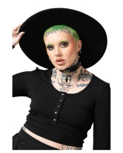 Hexenhut Mit Rand KILLSTAR 7 Hexenhut Mit Rand KILLSTAR -Halloween Kostüme Rabatte killstar hexenhut mit breiter krempe killstar witch brim hat gothic accessoires kaufen 51211 03