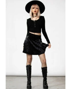 Kitty Pride Skater Rock KILLSTAR -Halloween Kostüme Rabatte killstar kitty pride skater rock killstar kitty pride skater skirt gothic rock gothic fashion 53342 2