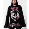 Meditate Longline Hoodie KILLSTAR -Halloween Kostüme Rabatte killstar meditate longline hoodie gothic fashion deko und wohnaccesosires online kaufen 51986