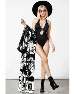 Meow Hocus Pocus Strandtuch KILLSTAR -Halloween Kostüme Rabatte killstar meow hocus pocus strandtuch killstar meow gical beach towel gothic badetuch 52596 5