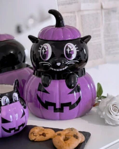 Meowloween Keramik Behälter KILLSTAR -Halloween Kostüme Rabatte killstar meowloween keramik behaelter killstar meowloween ceramic jar gothic geschirr 52246 2
