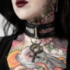 Mercury Choker Halskette KILLSTAR -Halloween Kostüme Rabatte killstar mercury choker halskette killstar halsschmuck merkur anhaenger gothic schmuck gotik geschenk 52484