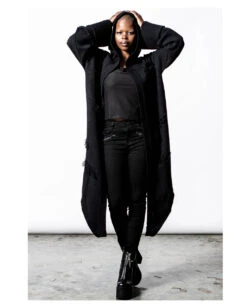 Midnight Long Cardigan KILLSTAR -Halloween Kostüme Rabatte killstar midnight long cardigan killstar gothic mode killstar fashion 52179 02