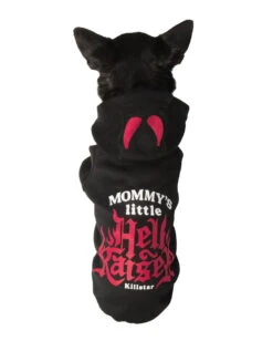 Mommy's Hellraiser Hund & Katze Hoodie KILLSTAR -Halloween Kostüme Rabatte killstar mommys little hellraise hunde und katzen hoodie tier puollover gothic fashion von killstar 52204 2
