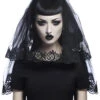 Mystic Mourning Schleier KILLSTAR -Halloween Kostüme Rabatte killstar mystic mourning schleier killstar mystic mourning veil gothic accessoire 50388 01
