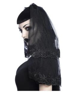 Mystic Mourning Schleier KILLSTAR -Halloween Kostüme Rabatte killstar mystic mourning schleier killstar mystic mourning veil gothic accessoire 50388 02