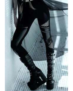 Neo Noir Leggings KILLSTAR -Halloween Kostüme Rabatte killstar neo noir leggings gothic fashion gohtic hosen gotik mode 52252 3