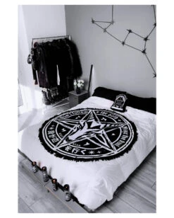 Runde Baphomet Trailblazer Tagesdecke KILLSTAR -Halloween Kostüme Rabatte killstar runde trialblazer tagesdecke killstar trialblazer round blanket gothic wohnaccessoire 50929 03