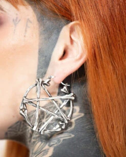 Summon Spirits Hoop Ohrringe KILLSTAR -Halloween Kostüme Rabatte killstar summon spirit hoop ohrringe killstar summon spirits hoop earrings gothic schmuck wicca schmuck 53197 02