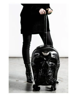 Totenschädel Reisekoffer KILLSTAR -Halloween Kostüme Rabatte killstar totenkopf reisekoffer killstar tomb travel suitcase gothic accessoire gothic homeware 51919 03