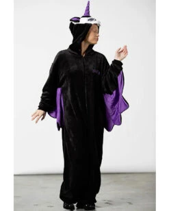 Unicorn Onesie Mit Kapuze KILLSTAR -Halloween Kostüme Rabatte killstar unicorn onesie mit kapuze killstar einhorn jumpsuit gothic unicorn overall gothic mode homeware 52485 4