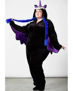 Unicorn Onesie Mit Kapuze KILLSTAR -Halloween Kostüme Rabatte killstar unicorn onesie mit kapuze killstar einhorn jumpsuit gothic unicorn overall gothic mode homeware 52485 5