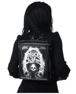 Unlucky Rucksack Tasche KILLSTAR -Halloween Kostüme Rabatte killstar unlucky rucksack handtasche gothic backpack and handbag gothic fashion und accessoires online kaufen 51236