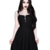 Wide Skater Kleid KILLSTAR -Halloween Kostüme Rabatte killstar wide skater dress killstar gothic mode gothic kleid 51031 01