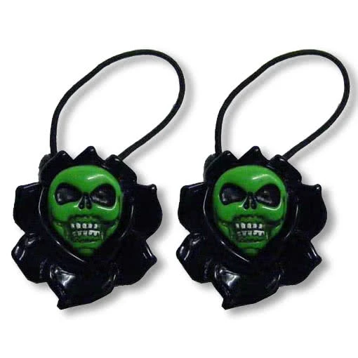 Skull Rose Haargummi Schwarz 3 Skull Rose Haargummi Schwarz