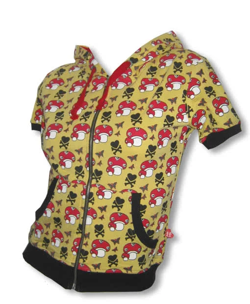 Kurzarm Hoodie Gelb 3 Kurzarm Hoodie Gelb