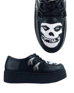 Schwarze Misfits Skull Creepers Schuhe