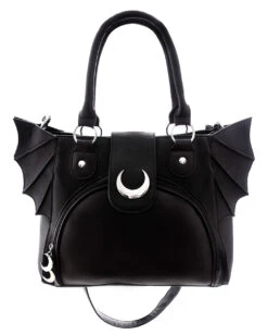 Mond Gothic Handtasche Mit Fledermausflügel