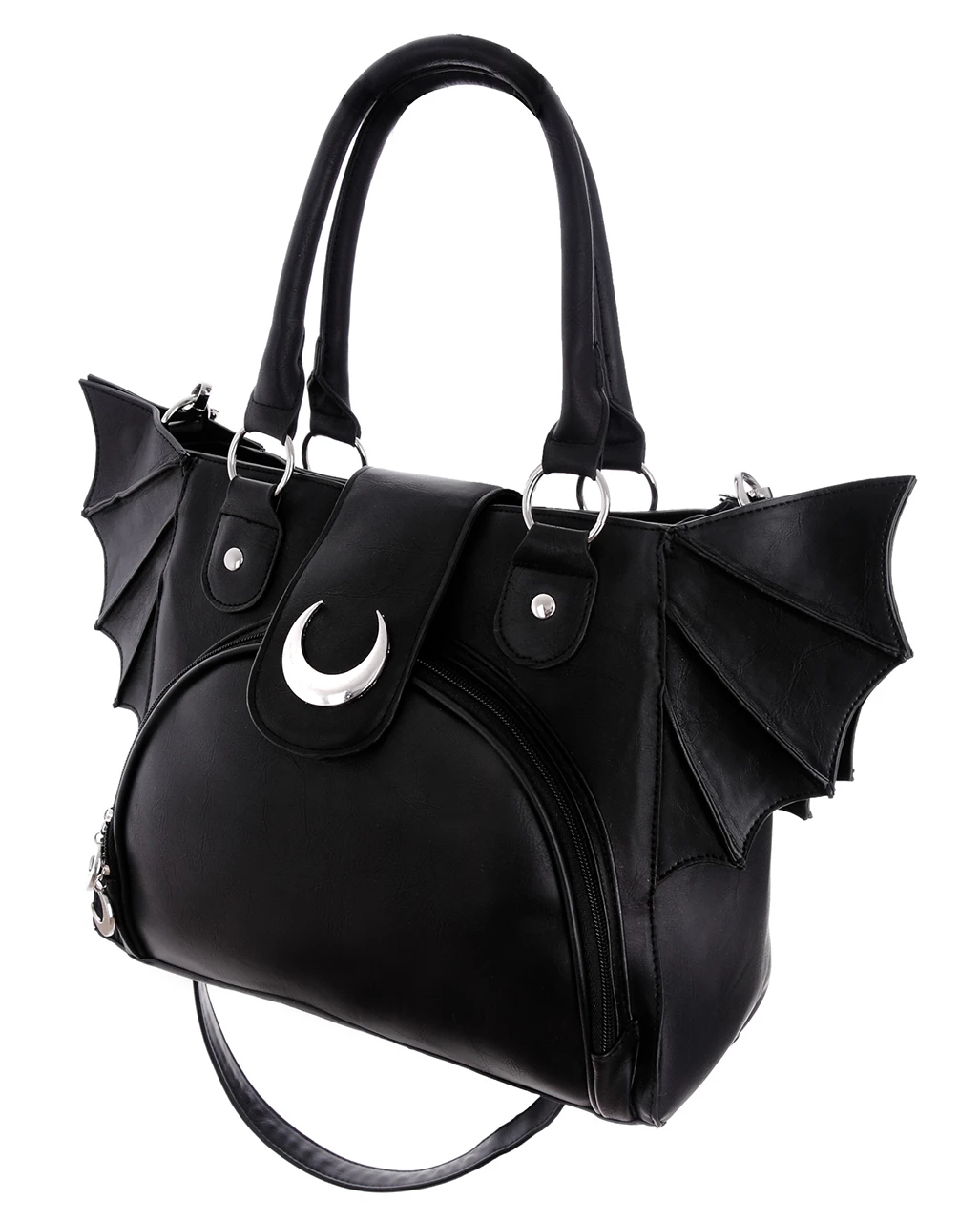 Mond Gothic Handtasche Mit Fledermausflügel 4 Mond Gothic Handtasche Mit Fledermausflügel – Bild 2