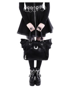 Mond Gothic Handtasche Mit Fledermausflügel 12 Mond Gothic Handtasche Mit Fledermausflügel -Halloween Kostüme Rabatte moon bag gothic handtasche mit fledermausfluegel moon bag gothic handbag with bat wings 53770 04