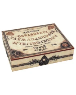 Hexenbrett Schmuckkästchen 25cm -Halloween Kostüme Rabatte naturfarbenes ouija brett schmuckkaestchen spirit board jewellery box gothic deko 51137 03