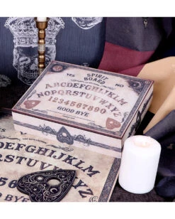 Hexenbrett Schmuckkästchen 25cm -Halloween Kostüme Rabatte naturfarbenes ouija brett schmuckkaestchen spirit board jewellery box gothic deko 51137 05