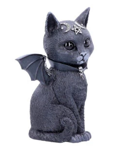 Mystische Katzenfigur Mit Fledermaus Flügel 24cm 10 Mystische Katzenfigur Mit Fledermaus Flügel 24cm -Halloween Kostüme Rabatte okkulte katzenfigur mit fledermausfluegel occult cat figure with bat wings gothic deco 50744 04