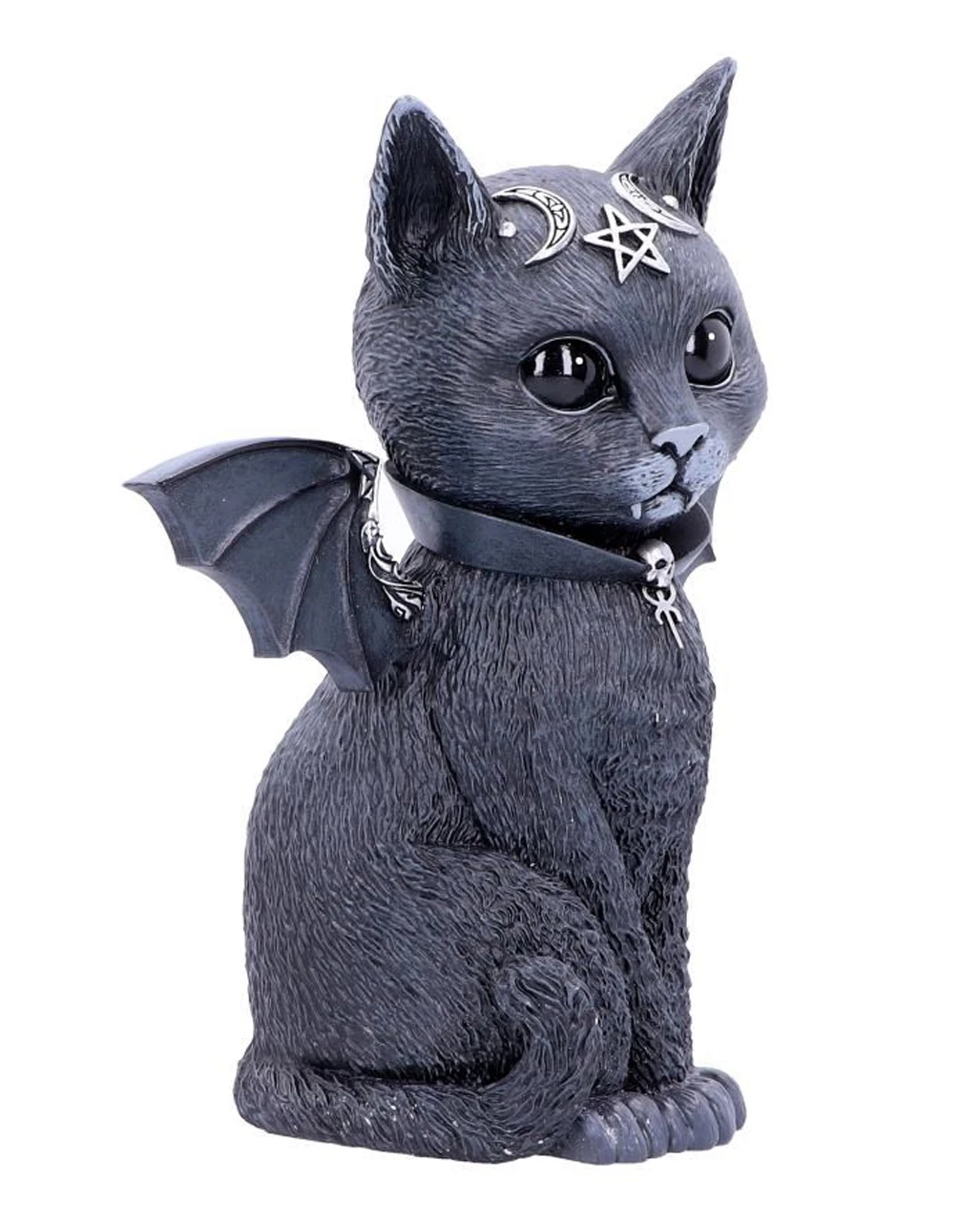 Mystische Katzenfigur Mit Fledermaus Flügel 24cm 6 Mystische Katzenfigur Mit Fledermaus Flügel 24cm – Bild 4