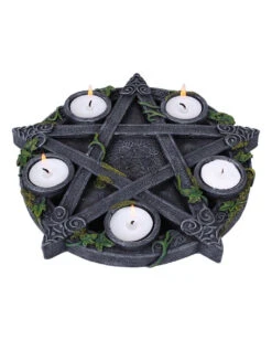 Gothic Pentagramm Teelichthalter