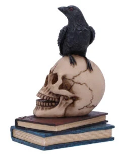 Rabe Auf Totenkopf Gothic Figur 10cm -Halloween Kostüme Rabatte ravens spell gothic dekofigur 10cm ravens spell figurine rabe auf totenkopf gothic figur 53129 3