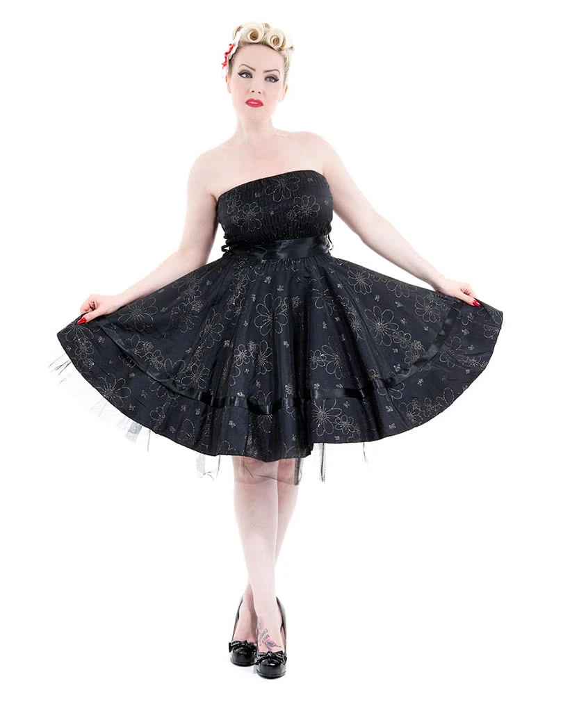 Bandeau Kleid Mit Blumen