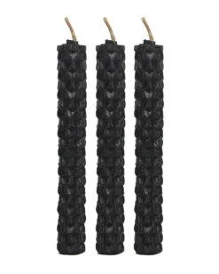 Schwarze Zauberkerzen Aus Bienenwachs 6 St. -Halloween Kostüme Rabatte schwarze bienenwachs zauberkerzen black beewax spell candles gothic kerzen wicca kerzen 50691 02