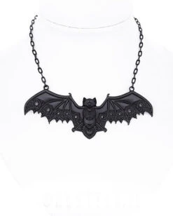 Schwarze Gothic Fledermaus Halskette -Halloween Kostüme Rabatte schwarze fledermaus gothic fledermaus halskette black gothic bat necklace 53775 03