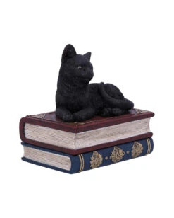 Schwarze Katze Auf Hexenbücher Box 11,7cm -Halloween Kostüme Rabatte schwarze katze auf zauberbuecherbox black salems cat on spellbook box halloween tischdekoration 50947 03