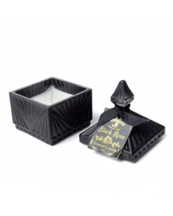 Schwarze Rose Gothic Duftkerze Im Antik Glas Small -Halloween Kostüme Rabatte schwarze rose gothic duftkerze im vintage glas small gothic tischdeko halloween tischdeko 50868 02