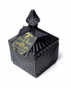 Schwarze Rose Gothic Duftkerze Im Antik Glas Small -Halloween Kostüme Rabatte schwarze rose gothic duftkerze im vintage glas small gothic tischdeko halloween tischdeko 50868 03