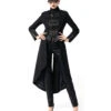 Schwarzer Langer Gothic Damenmantel Mit Spitze -Halloween Kostüme Rabatte schwarzer gothic damen langmantel black gothic long coat for woman gothic kleidung 54558 01