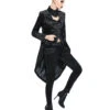 Schwarzes Gothic Damenjackett Mit Schwalbenschwanz -Halloween Kostüme Rabatte schwarzer gothic damenfrack mit schwalbenschwanz black gothic ladys jackett with tailcoat 54557 01