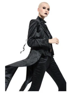 Schwarzes Gothic Damenjackett Mit Schwalbenschwanz -Halloween Kostüme Rabatte schwarzer gothic damenfrack mit schwalbenschwanz black gothic ladys jackett with tailcoat 54557 06