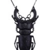 Schwarzer Hirschhornkäfer Gothic Halskette -Halloween Kostüme Rabatte schwarzer lucanus cervus kaefer gothic haskette black lucanus cervus beetle gothic necklace 53774 01