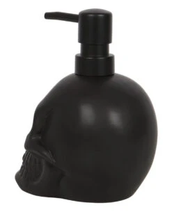 Schwarzer Totenschädel Seifenspender Aus Keramik -Halloween Kostüme Rabatte schwarzer totenkopf seifenspender black skull soap dispencer gothic wohnaccessoire 54281 03