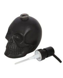 Schwarzer Totenschädel Seifenspender Aus Keramik -Halloween Kostüme Rabatte schwarzer totenkopf seifenspender black skull soap dispencer gothic wohnaccessoire 54281 04