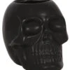 Schwarzer Totenschädel Zahnbürstenhalter Aus Keramik -Halloween Kostüme Rabatte schwarzer totenkopf zahnbuerstenhalter black skull tooth brush holder gothic wohnaccessoire 54282 01