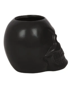 Schwarzer Totenschädel Zahnbürstenhalter Aus Keramik -Halloween Kostüme Rabatte schwarzer totenkopf zahnbuerstenhalter black skull tooth brush holder gothic wohnaccessoire 54282 03
