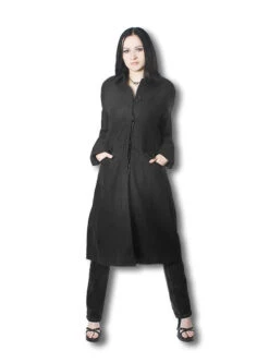 Gothic Damenmantel Schwarz