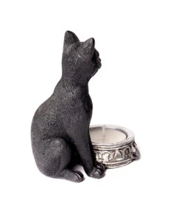 Schwarze Hexenkatze Teelichthalter -Halloween Kostüme Rabatte schwarzes kaetzchen teelichthalter halloween und gothic wohnungsdeko und zubehoer gothic cat tea light holder 52741 2