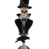 Skelett Gentleman Sockelbüste Mit Krähe 66cm -Halloween Kostüme Rabatte skelett gentleman bueste mit raben skeleton gentleman pedestal with raven gothic homeware 54762 01