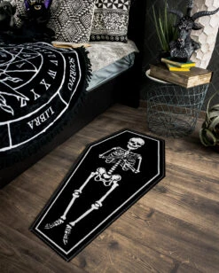 Sarg Mit Skelett Teppich -Halloween Kostüme Rabatte skelett im sarg teppich skeleton in coffin rug gothic deko halloween deko 50718 0222